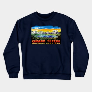 Grand Teton Vintage car decal Crewneck Sweatshirt